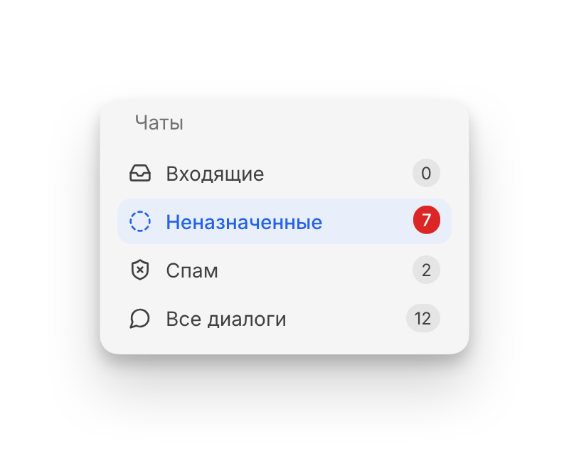Статусы диалогов